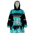 Personalised BBL Brisbane Heat Wearable Blanket Hoodie 2nd Champions 2024 New History