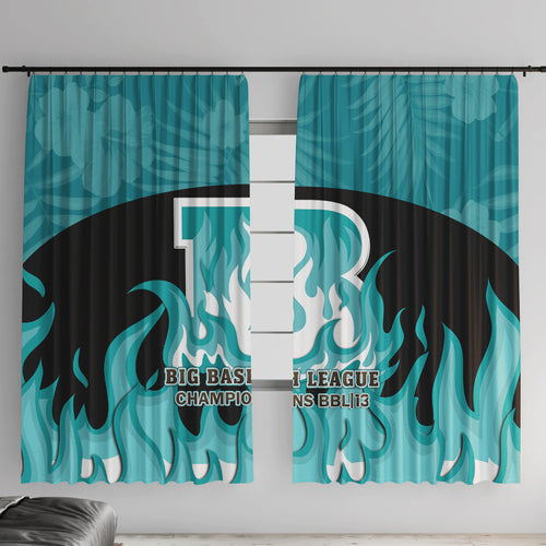 Personalised BBL Brisbane Heat Window Curtain 2nd Champions 2024 New History