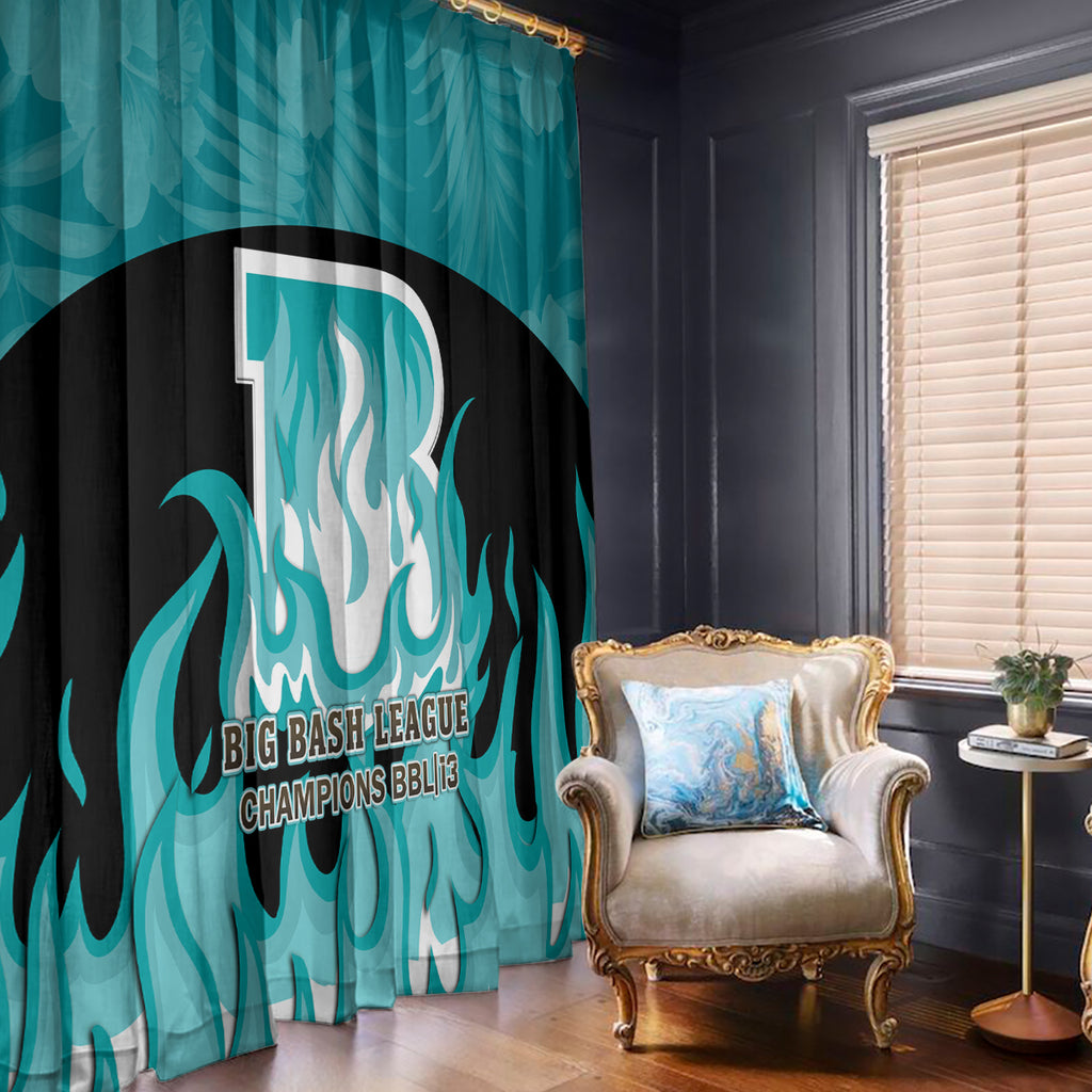Personalised BBL Brisbane Heat Window Curtain 2nd Champions 2024 New History