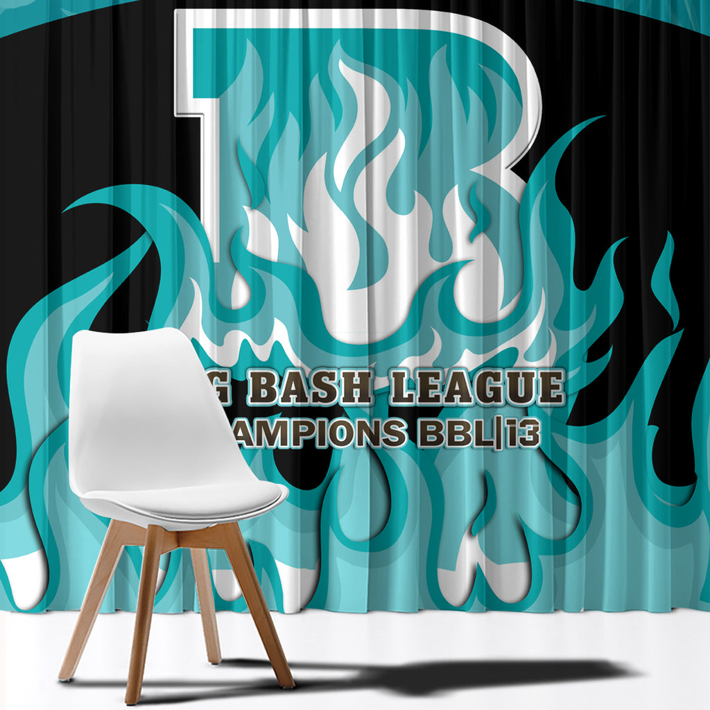 Personalised BBL Brisbane Heat Window Curtain 2nd Champions 2024 New History