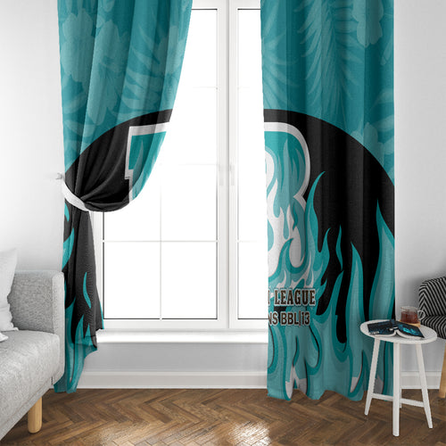 Personalised BBL Brisbane Heat Window Curtain 2nd Champions 2024 New History