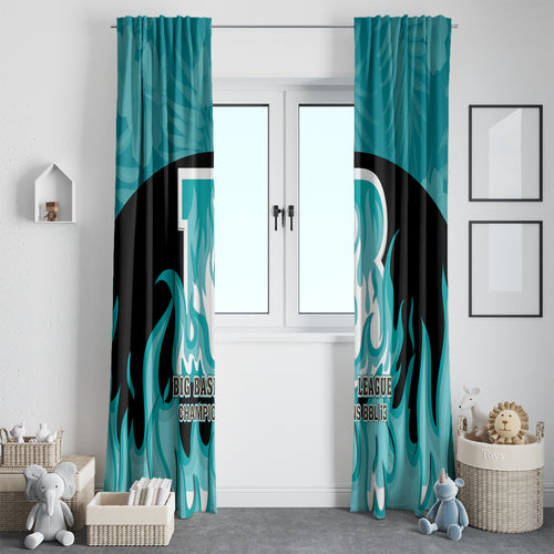 Personalised BBL Brisbane Heat Window Curtain 2nd Champions 2024 New History