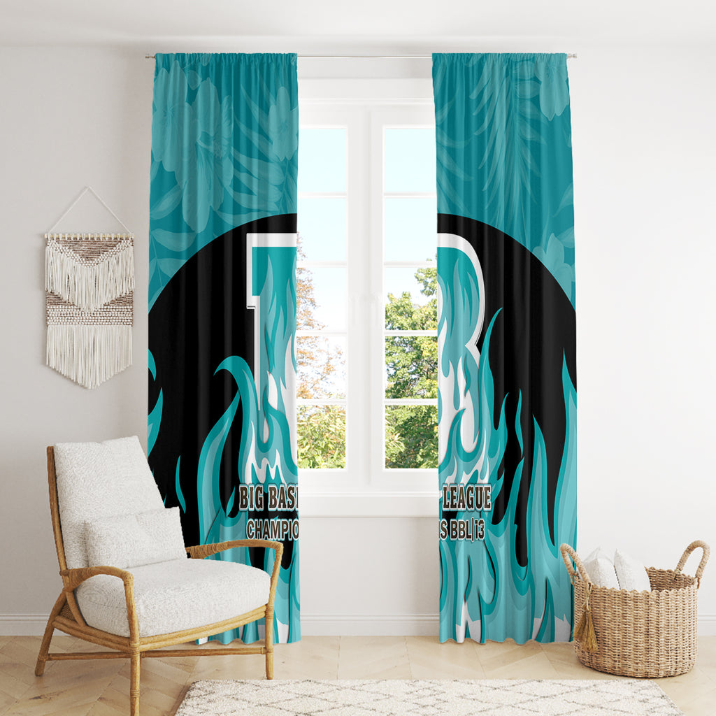 Personalised BBL Brisbane Heat Window Curtain 2nd Champions 2024 New History