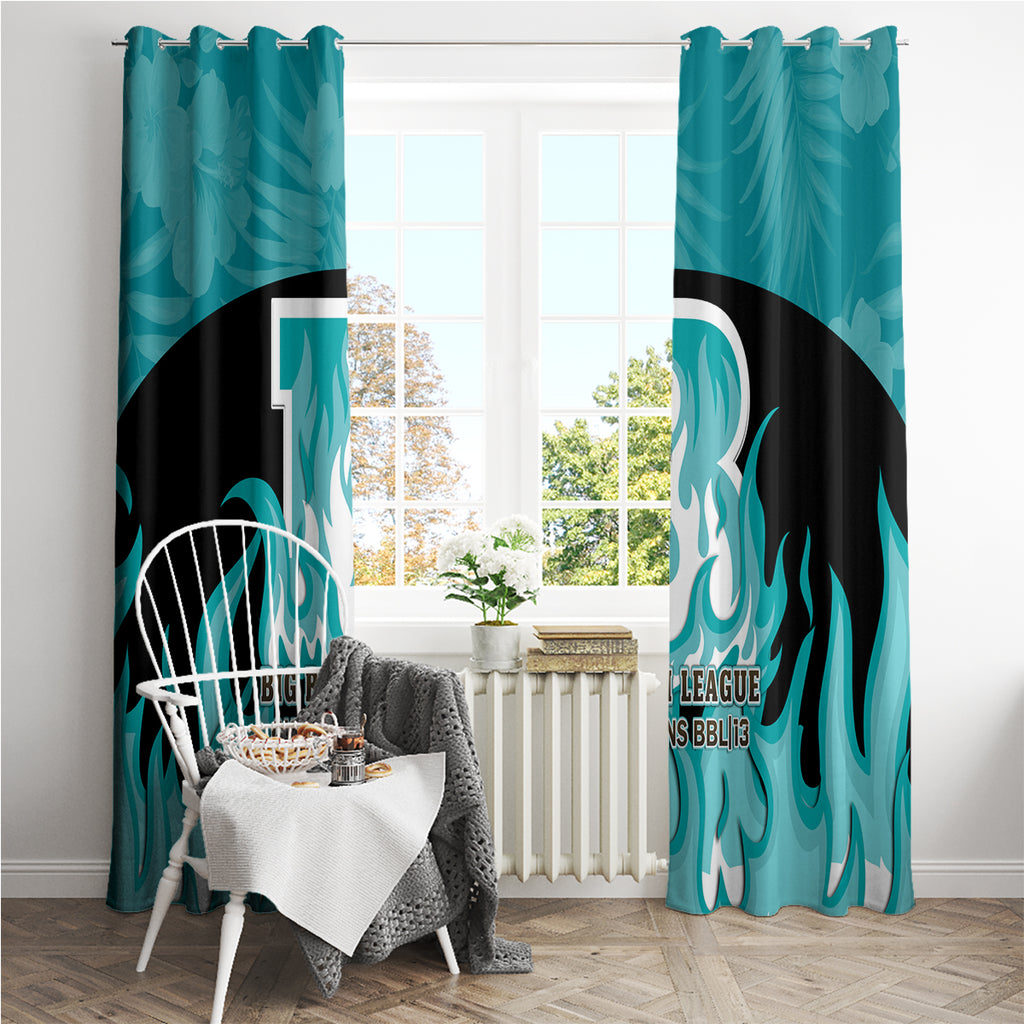 Personalised BBL Brisbane Heat Window Curtain 2nd Champions 2024 New History