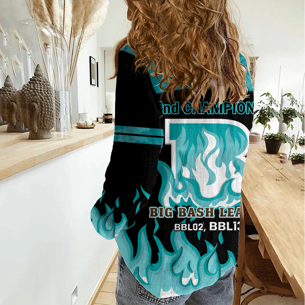 Personalised BBL Brisbane Heat Women Casual Shirt 2nd Champions 2024 New History