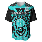 Custom Brisbane Heat Baseball Jersey We Are The Champions Aboriginal Art