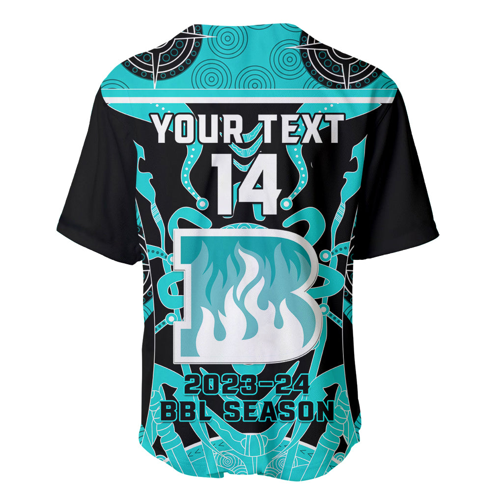 Custom Brisbane Heat Baseball Jersey We Are The Champions Aboriginal Art