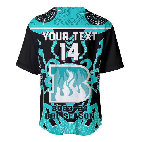 Custom Brisbane Heat Baseball Jersey We Are The Champions Aboriginal Art