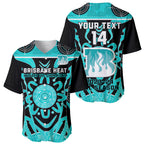 Custom Brisbane Heat Baseball Jersey We Are The Champions Aboriginal Art