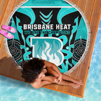 Custom Brisbane Heat Beach Blanket We Are The Champions Aboriginal Art