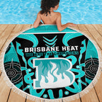 Custom Brisbane Heat Beach Blanket We Are The Champions Aboriginal Art