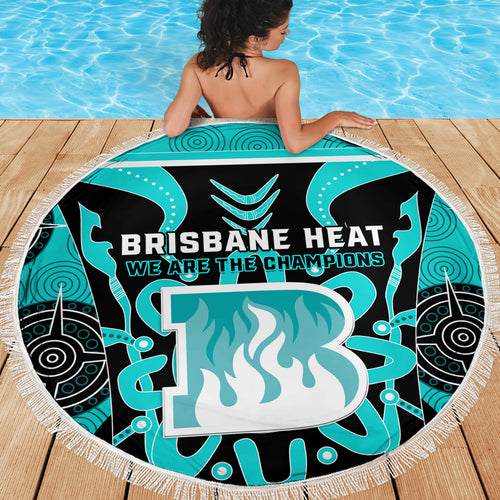 Custom Brisbane Heat Beach Blanket We Are The Champions Aboriginal Art