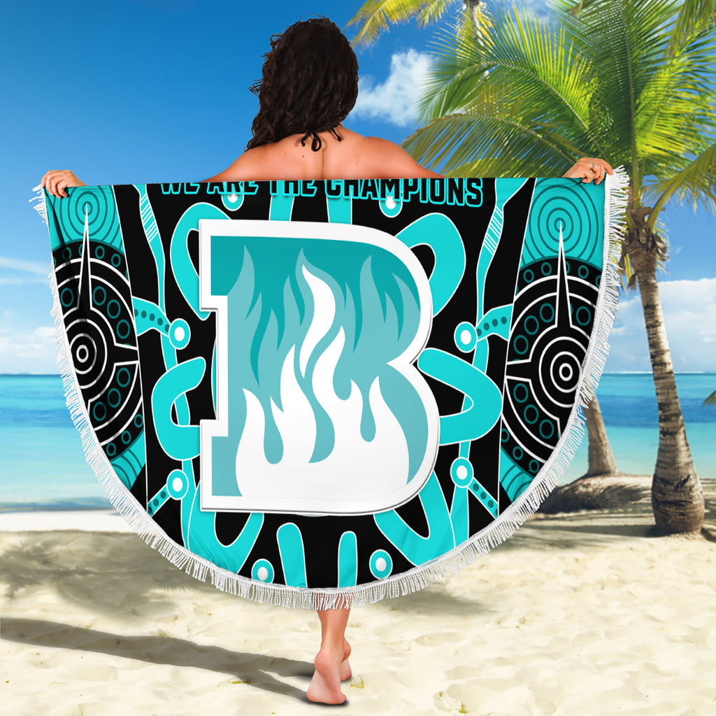 Custom Brisbane Heat Beach Blanket We Are The Champions Aboriginal Art