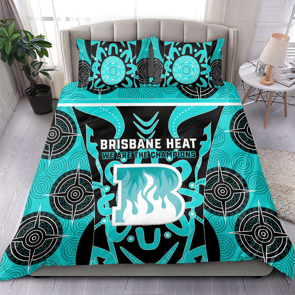 Custom Brisbane Heat Bedding Set We Are The Champions Aboriginal Art