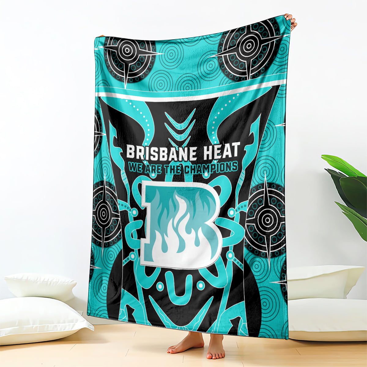 Custom Brisbane Heat Blanket We Are The Champions Aboriginal Art