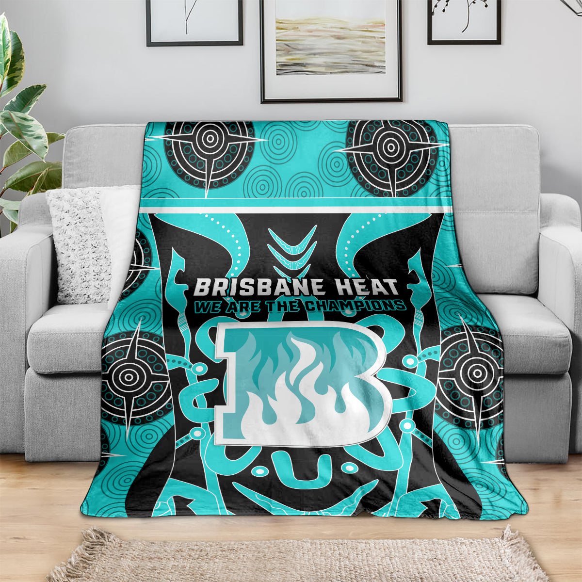 Custom Brisbane Heat Blanket We Are The Champions Aboriginal Art