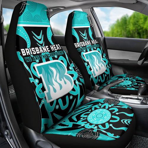 Custom Brisbane Heat Car Seat Cover We Are The Champions Aboriginal Art