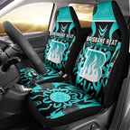 Custom Brisbane Heat Car Seat Cover We Are The Champions Aboriginal Art