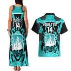 Custom Brisbane Heat Couples Matching Tank Maxi Dress and Hawaiian Shirt We Are The Champions Aboriginal Art