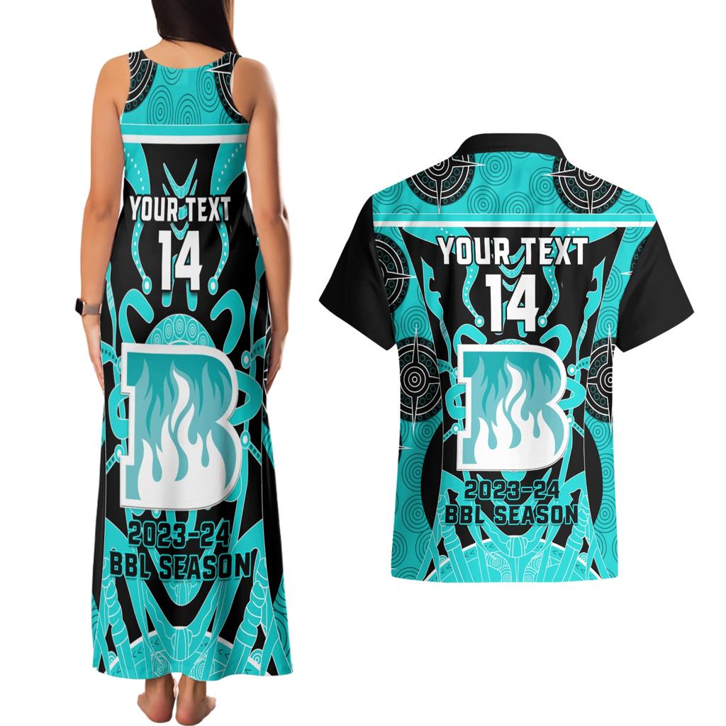 Custom Brisbane Heat Couples Matching Tank Maxi Dress and Hawaiian Shirt We Are The Champions Aboriginal Art