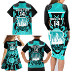 Custom Brisbane Heat Family Matching Long Sleeve Bodycon Dress and Hawaiian Shirt We Are The Champions Aboriginal Art