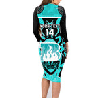 Custom Brisbane Heat Family Matching Long Sleeve Bodycon Dress and Hawaiian Shirt We Are The Champions Aboriginal Art