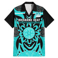 Custom Brisbane Heat Family Matching Mermaid Dress and Hawaiian Shirt We Are The Champions Aboriginal Art