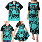 Custom Brisbane Heat Family Matching Puletasi and Hawaiian Shirt We Are The Champions Aboriginal Art