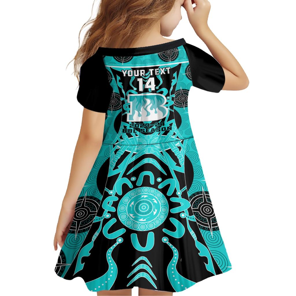 Custom Brisbane Heat Family Matching Short Sleeve Bodycon Dress and Hawaiian Shirt We Are The Champions Aboriginal Art
