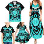 Custom Brisbane Heat Family Matching Summer Maxi Dress and Hawaiian Shirt We Are The Champions Aboriginal Art