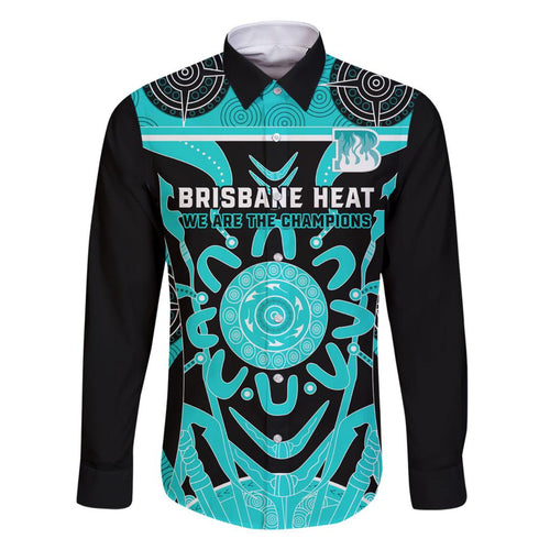 Custom Brisbane Heat Family Matching Summer Maxi Dress and Hawaiian Shirt We Are The Champions Aboriginal Art