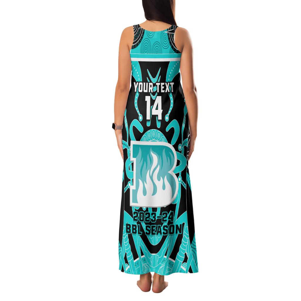 Custom Brisbane Heat Family Matching Tank Maxi Dress and Hawaiian Shirt We Are The Champions Aboriginal Art