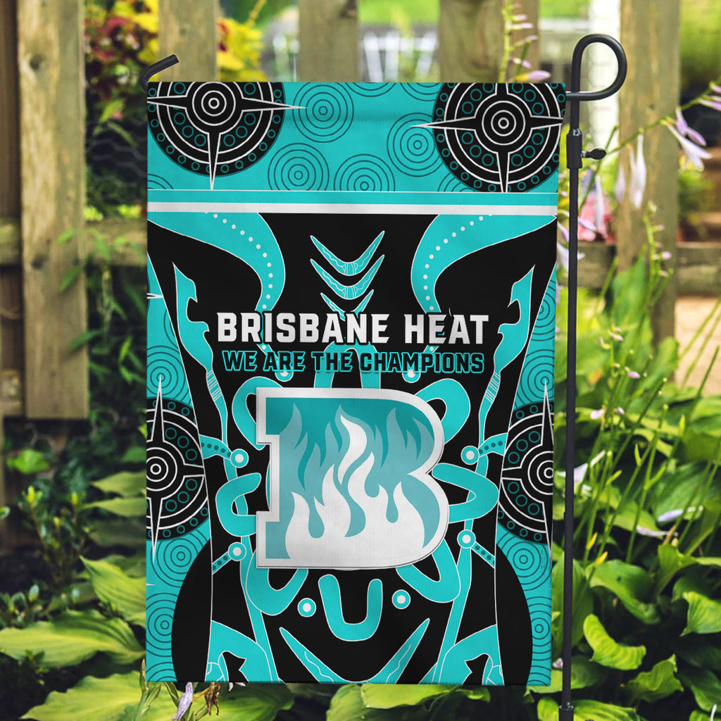 Custom Brisbane Heat Garden Flag We Are The Champions Aboriginal Art
