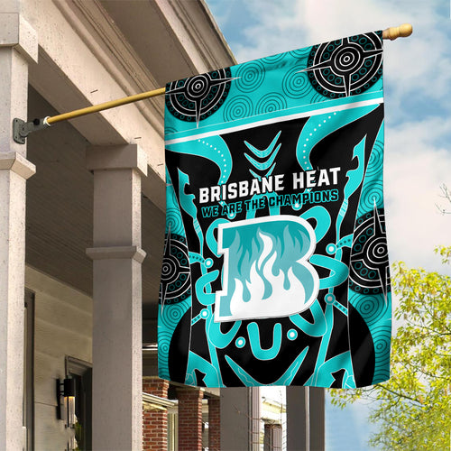 Custom Brisbane Heat Garden Flag We Are The Champions Aboriginal Art