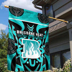 Custom Brisbane Heat Garden Flag We Are The Champions Aboriginal Art