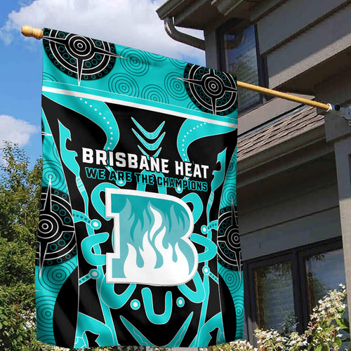 Custom Brisbane Heat Garden Flag We Are The Champions Aboriginal Art