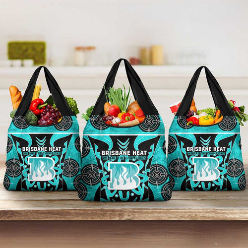 Brisbane Heat Grocery Bag We Are The Champions Aboriginal Art
