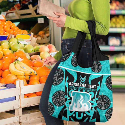 Brisbane Heat Grocery Bag We Are The Champions Aboriginal Art