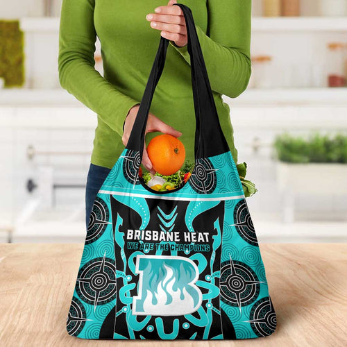 Brisbane Heat Grocery Bag We Are The Champions Aboriginal Art