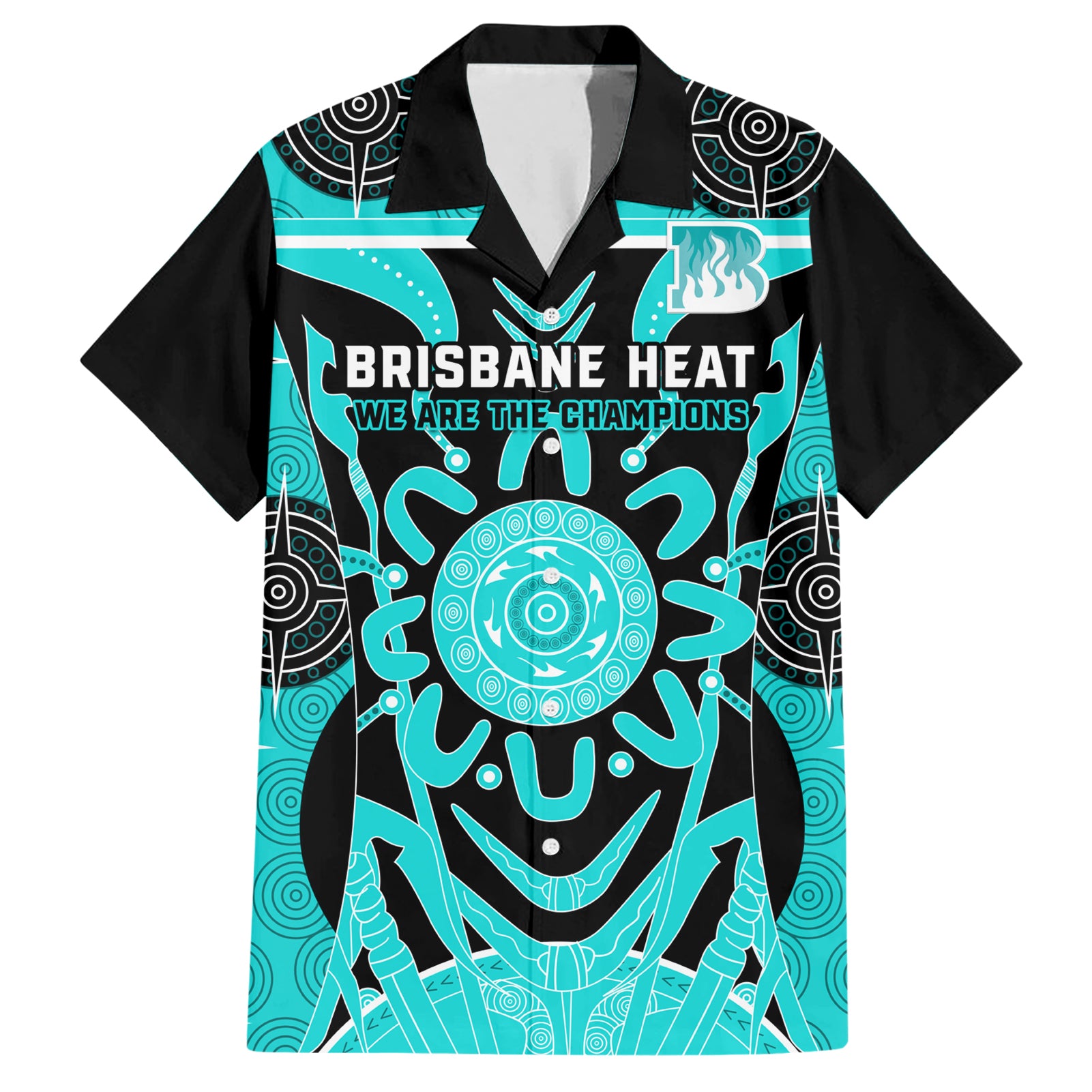 Custom Brisbane Heat Hawaiian Shirt We Are The Champions Aboriginal Art