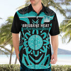 Custom Brisbane Heat Hawaiian Shirt We Are The Champions Aboriginal Art