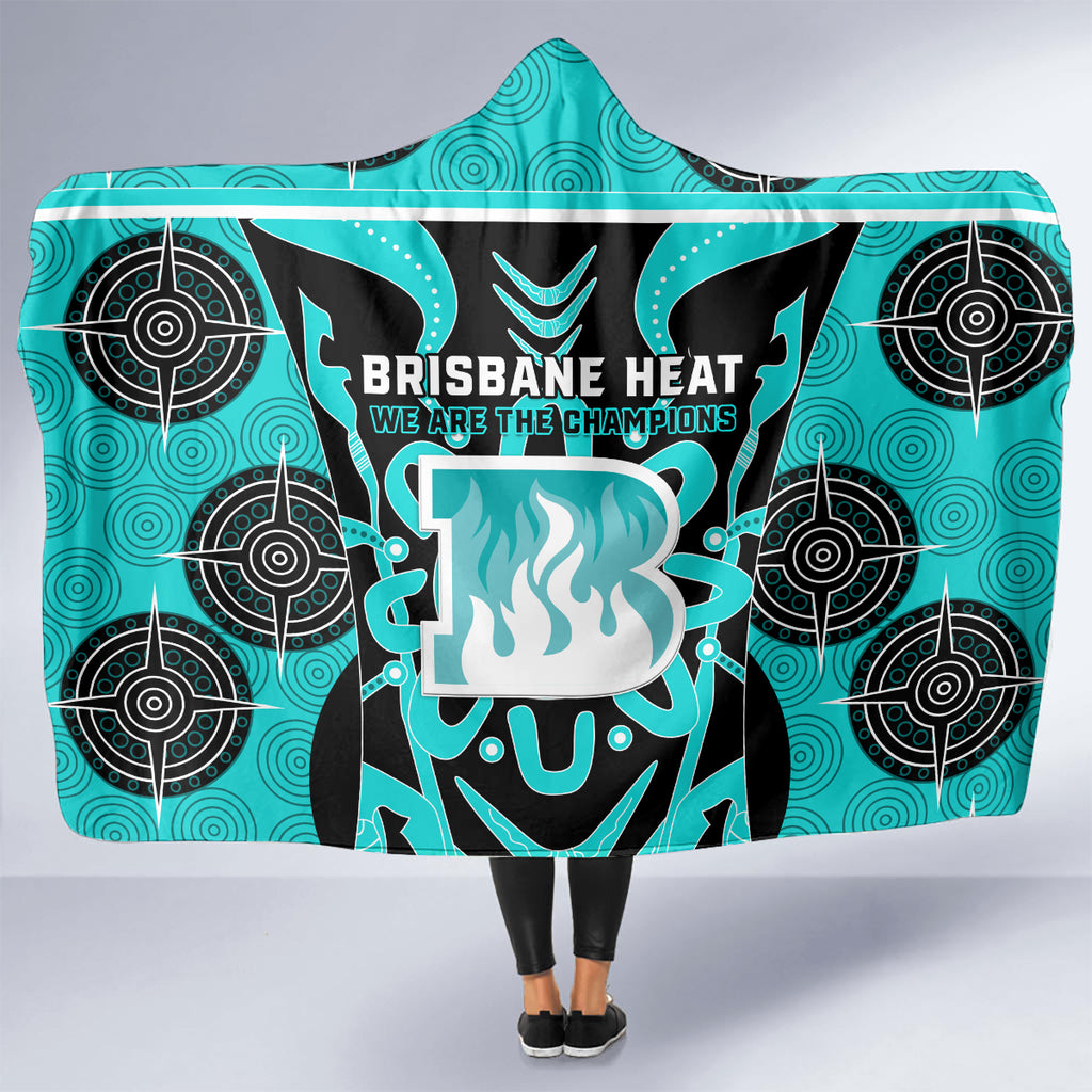 Custom Brisbane Heat Hooded Blanket We Are The Champions Aboriginal Art