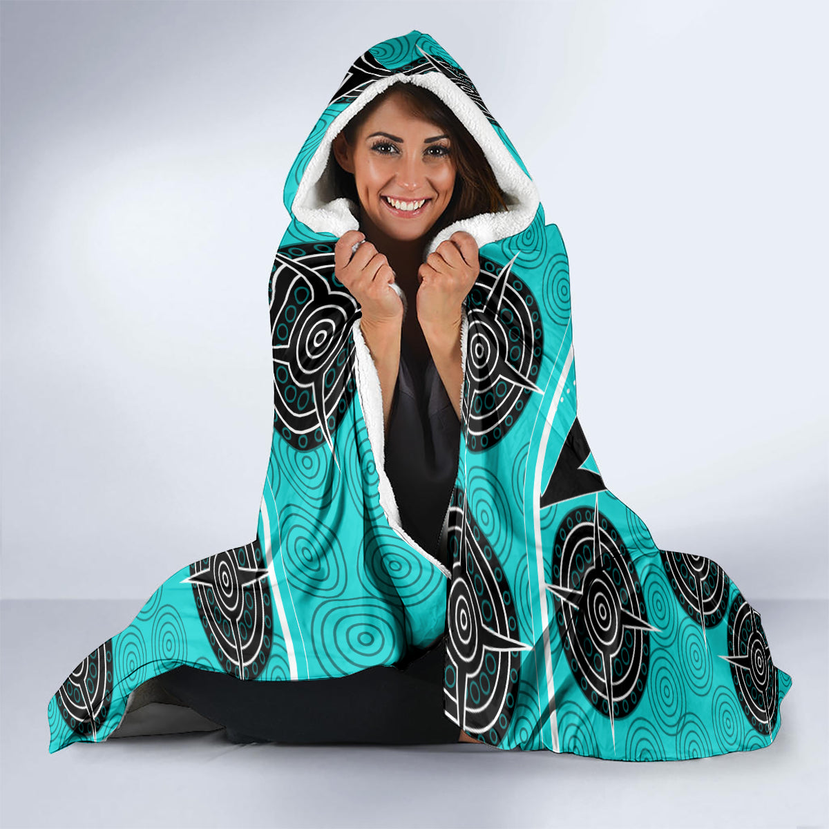 Custom Brisbane Heat Hooded Blanket We Are The Champions Aboriginal Art