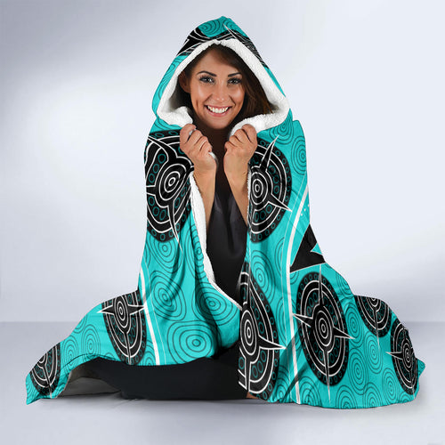Custom Brisbane Heat Hooded Blanket We Are The Champions Aboriginal Art