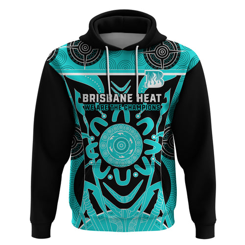 Custom Brisbane Heat Hoodie We Are The Champions Aboriginal Art