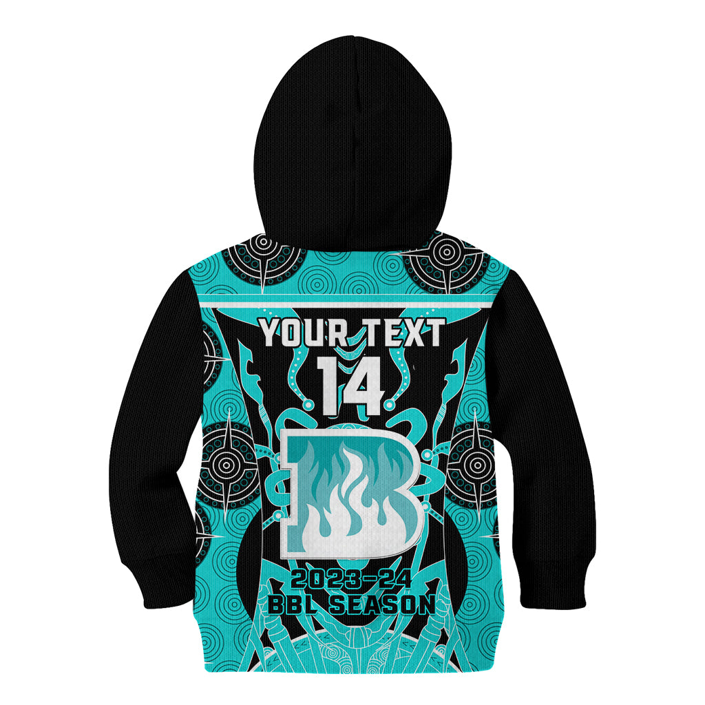 Custom Brisbane Heat Kid Hoodie We Are The Champions Aboriginal Art