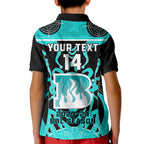 Custom Brisbane Heat Kid Polo Shirt We Are The Champions Aboriginal Art