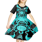 Custom Brisbane Heat Kid Short Sleeve Dress We Are The Champions Aboriginal Art