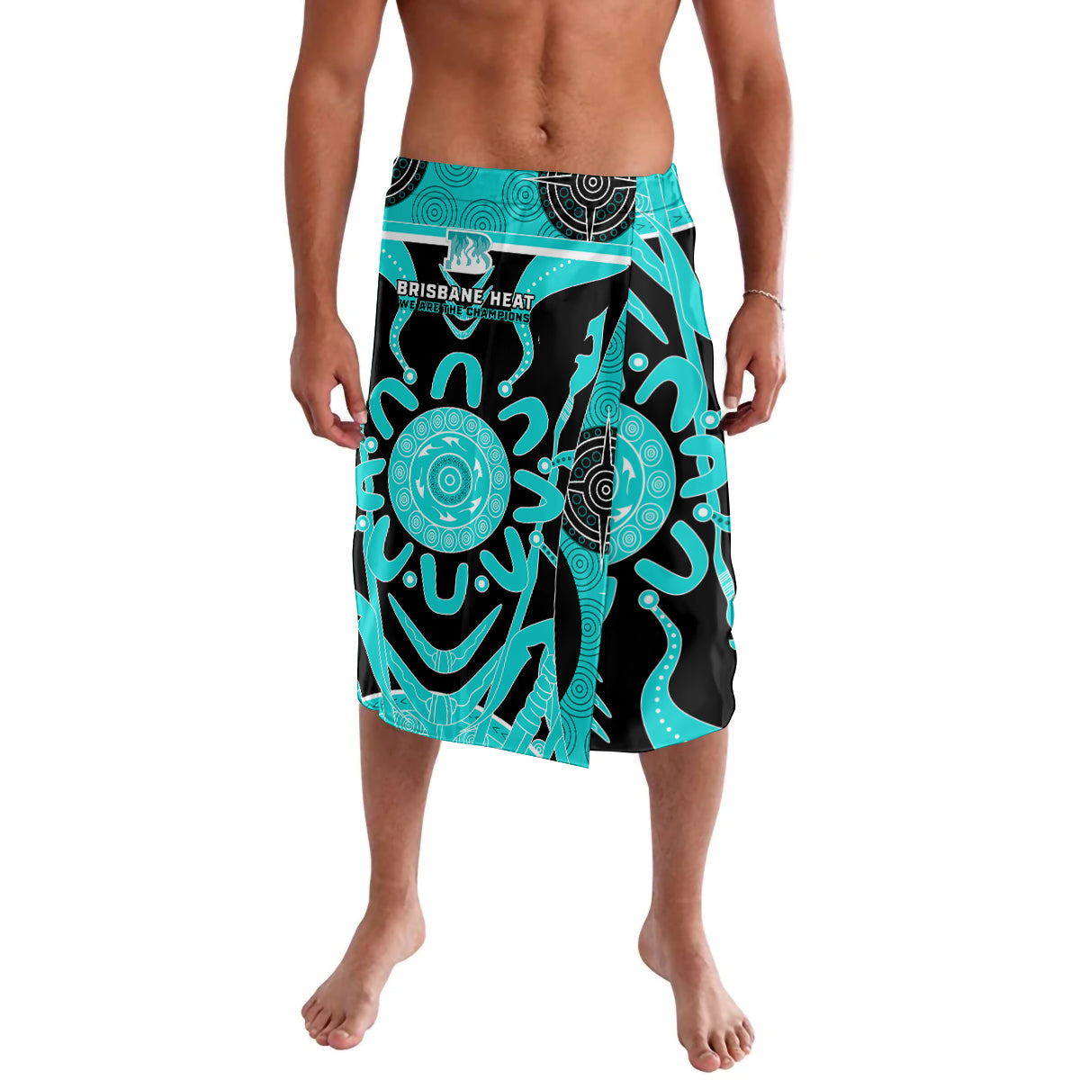 Custom Brisbane Heat Lavalava We Are The Champions Aboriginal Art