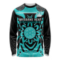 Custom Brisbane Heat Long Sleeve Shirt We Are The Champions Aboriginal Art